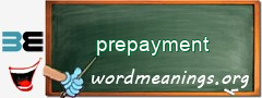 WordMeaning blackboard for prepayment